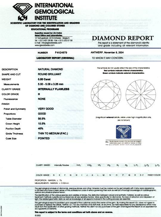 Foto 9 - Diamant 0,50ct Brillant IGI, Lupenrein Wesselton, D5838