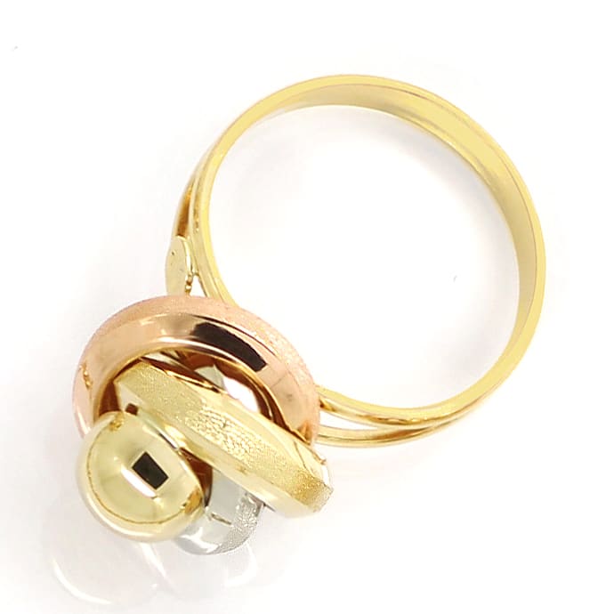 Foto 3 - Schmuckset Collier, Ring, Ohrringe in 14K Tricolor Gold, Q1600