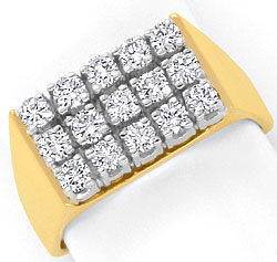 Foto 1 - Brillanten-Diamanten-Ring 0,64ct 18K Gelbgold-Weißgold, S4292